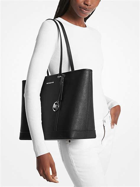 michael kors edith large saffiano leather tote bag|michael kors saffiano jet set.